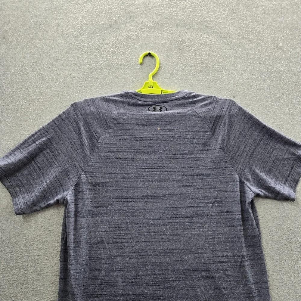 Under Armour Men Shirt L Gray Activewear Logo Loose Short Sleeve READ